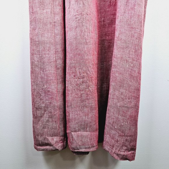 Rachel Zoe Red Linen Apron Style Button Front Dress, NWOT, Sz 8 - Picture 9 of 12